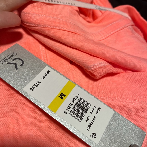 Calvin Klein Women Performance Asymmetrical Hem Active Top Lava Size Medium $49 - Picture 4 of 5